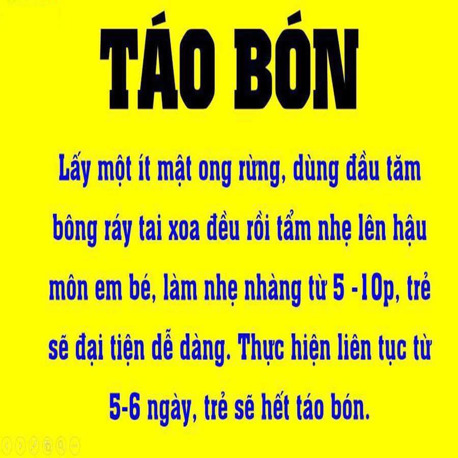 Hướng dẫn các xử lý khi bé bị táo bón