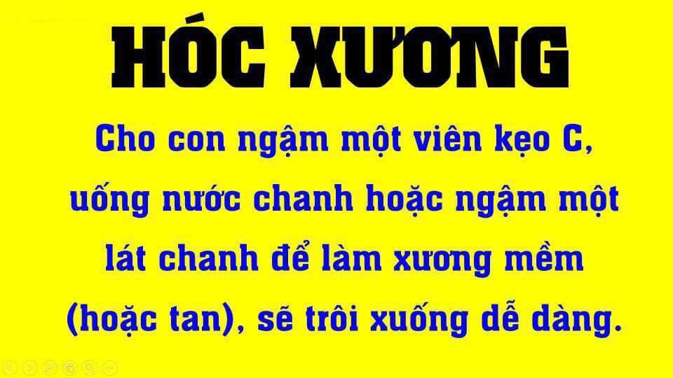 Hướng dẫn các xử lý khi bé bị hóc xương